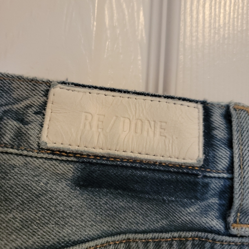 RE/DONE Medium Light Wash Button Fly Wide Leg Jeans Size 31 - Picture 5 of 5